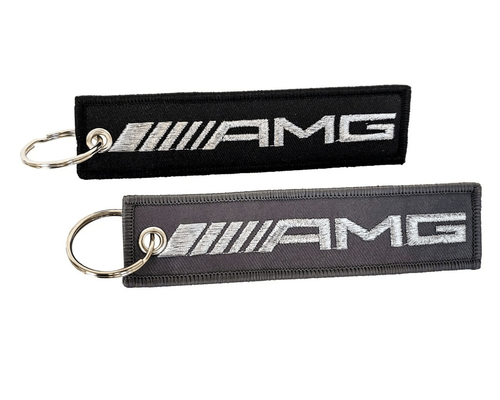 수직 AMG 로고 키 체인 액세서리 승무원 태그 링 검은 회색 은 글꼴