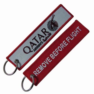 카타르 비행 맬끈 PMS 과장 열쇠고리 태그 폴리에스터 쓰레드