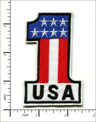 패치 제1인자 미국 기 로고 위의 엠브로이드된 철