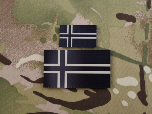 노르웨이 국기 IR 패치 팬톤 컬러는 코르드라 구성 100% 과장을 능직으로 짭니다