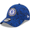 블루 컬러 브로이더 로고 모자 선 곡선 가장자리 첼시 풋볼 클럽 9FORTY 대리석 야구 모자