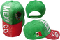 빌3-D 조정 가능한 수직 베이스볼 모자 멕시코 국가 글자 상징 녹색과 빨간색