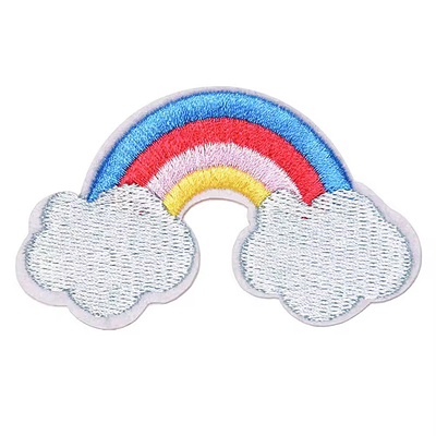 OEM ODM 맞춤 embroidered 패치와 열 절단 경계 그리고 뒷쪽에 꿰매
