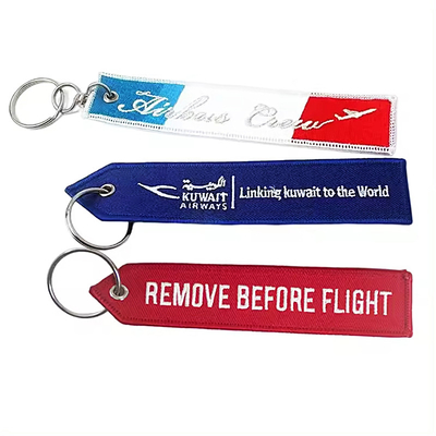직물 embroidery Crew Key Chain 비행 승무원 오토바일 특수 아이템 embroidered key tags