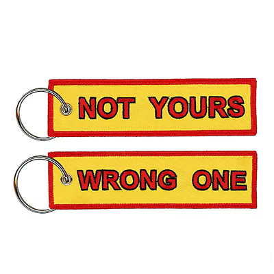 직물 embroidery Crew Key Chain 비행 승무원 오토바일 특수 아이템 embroidered key tags