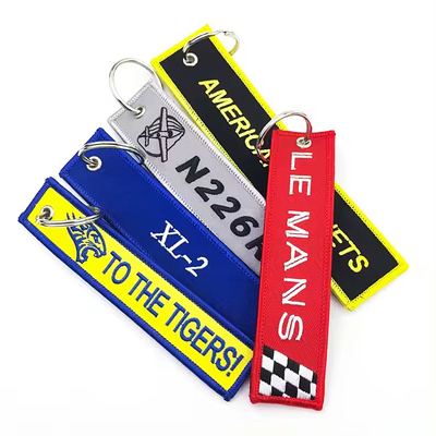 맞춤 embroidered keychain 양면 애니메이션 embroidered key tags