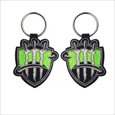 맞춤 embroidered keychain 양면 애니메이션 embroidered key tags