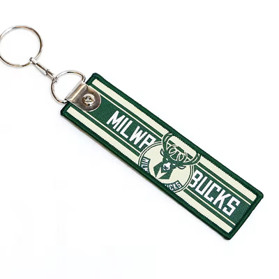 맞춤형 양면 글자 embroidered Keychain Brand Name Logo Jet Tag Key Ring 고품질 embroidered key chai