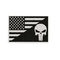 패치 블랙 앤드 화이트 군사 전투 도의 아플리케 위의 미국 국기 머리 철