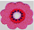 2 &quot; 핑크색 후크시아 셔닐 실 꽃 꽃 과장은 패치에 바느질합니다