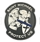 세인트 마이클은 우리를 보호합니다 맞춘 PVC 도의 패치 벨크로 부착 10C