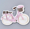 의류를 위한 후원하는 면 능직물 위의 핑크색 자전거 엠브로이드된 패치 철