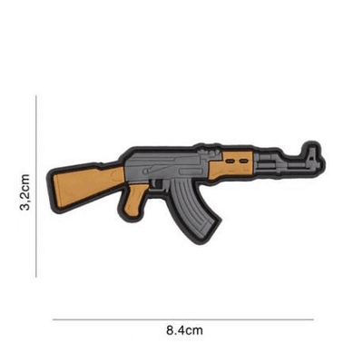의류 브랜드 위의 2D / 3D 맞춘 충돌 PVC 패치 AK 47 칼라쉬니코브 철
